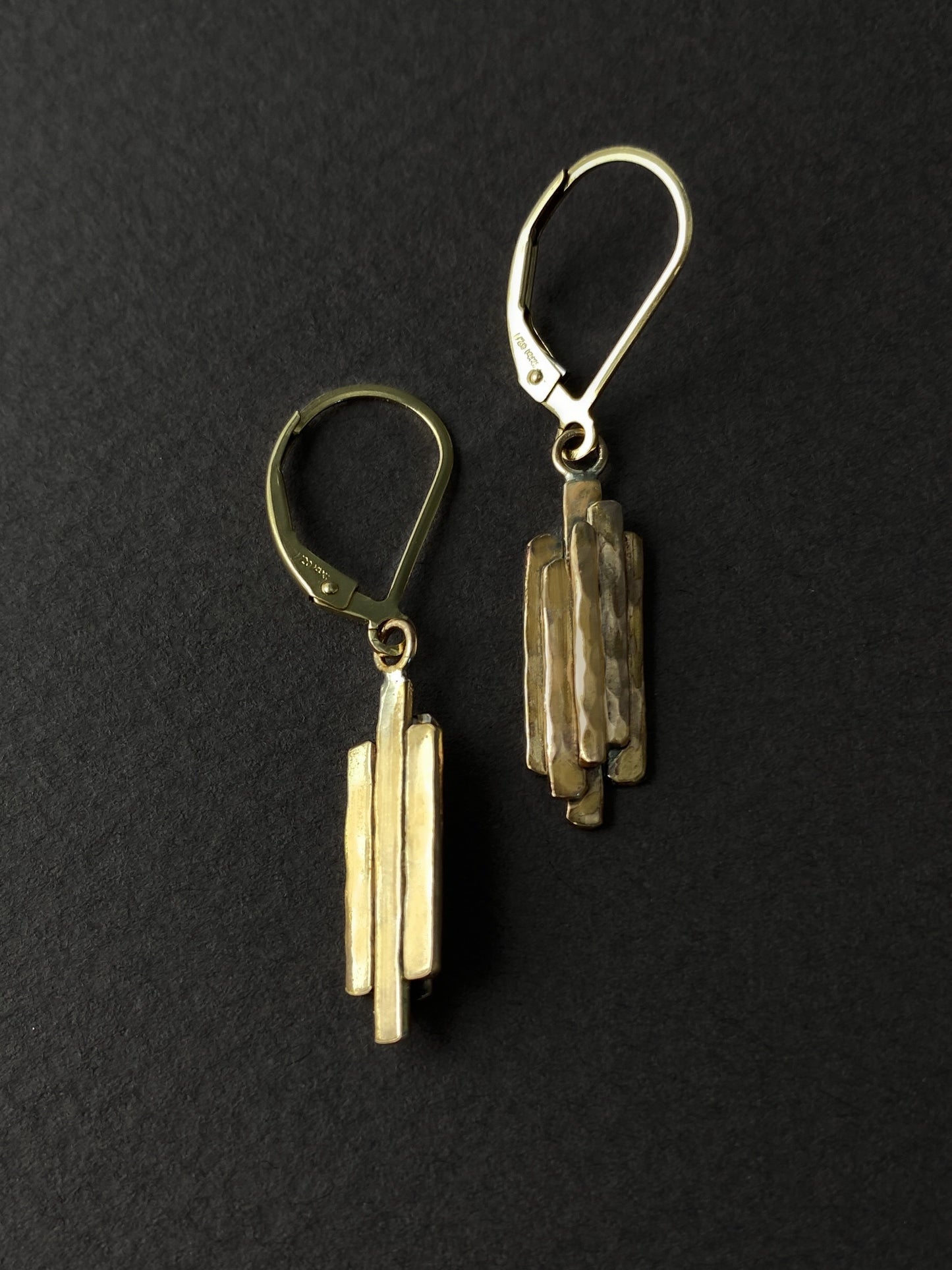 Mini Stalactite Earrings in Bronze