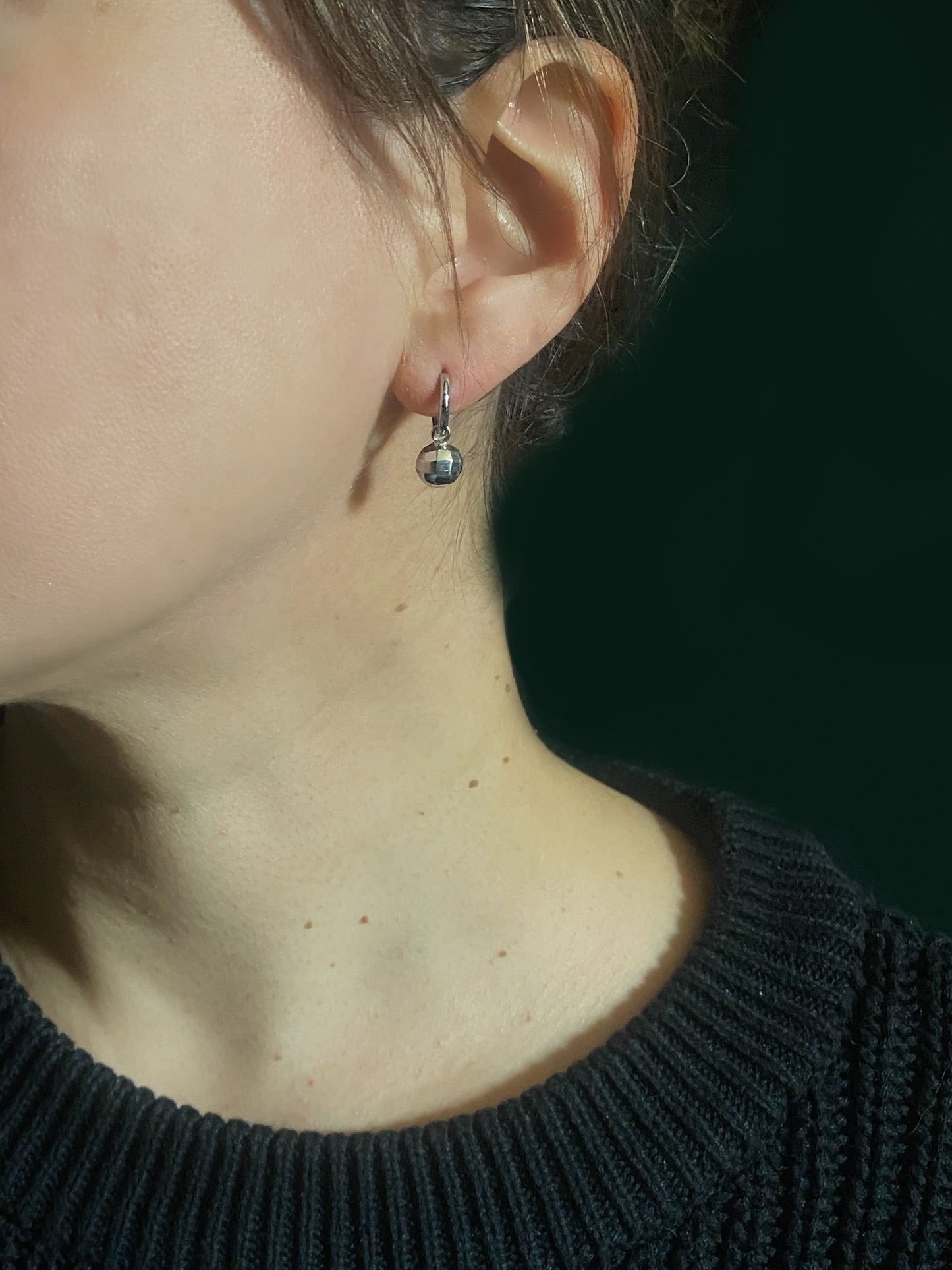 Nest Earrings in Silver