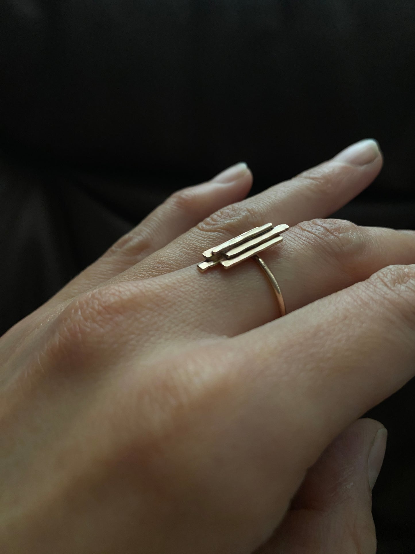 Stalactite Ring in Bronze