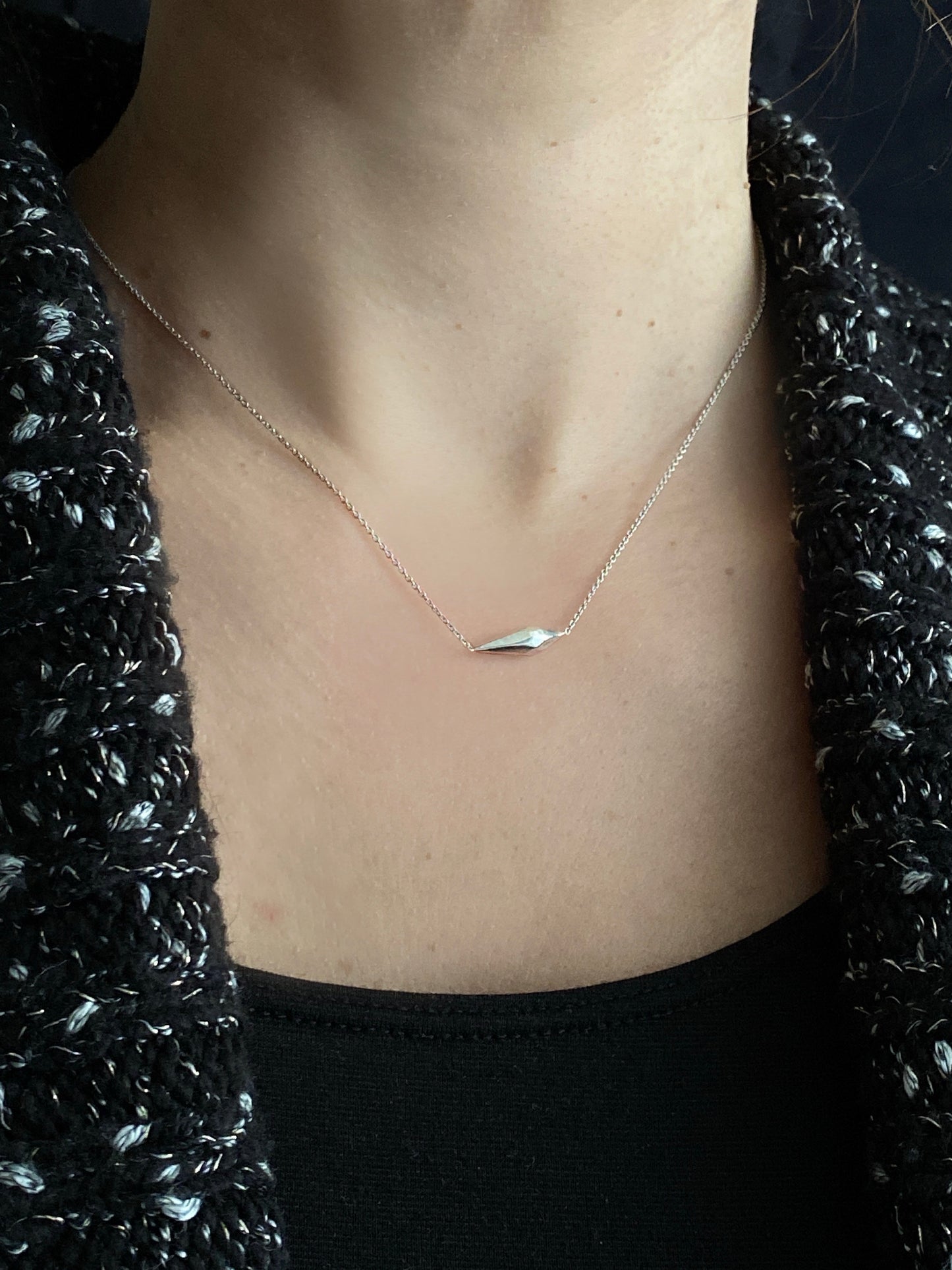 Seed Necklace in Silver
