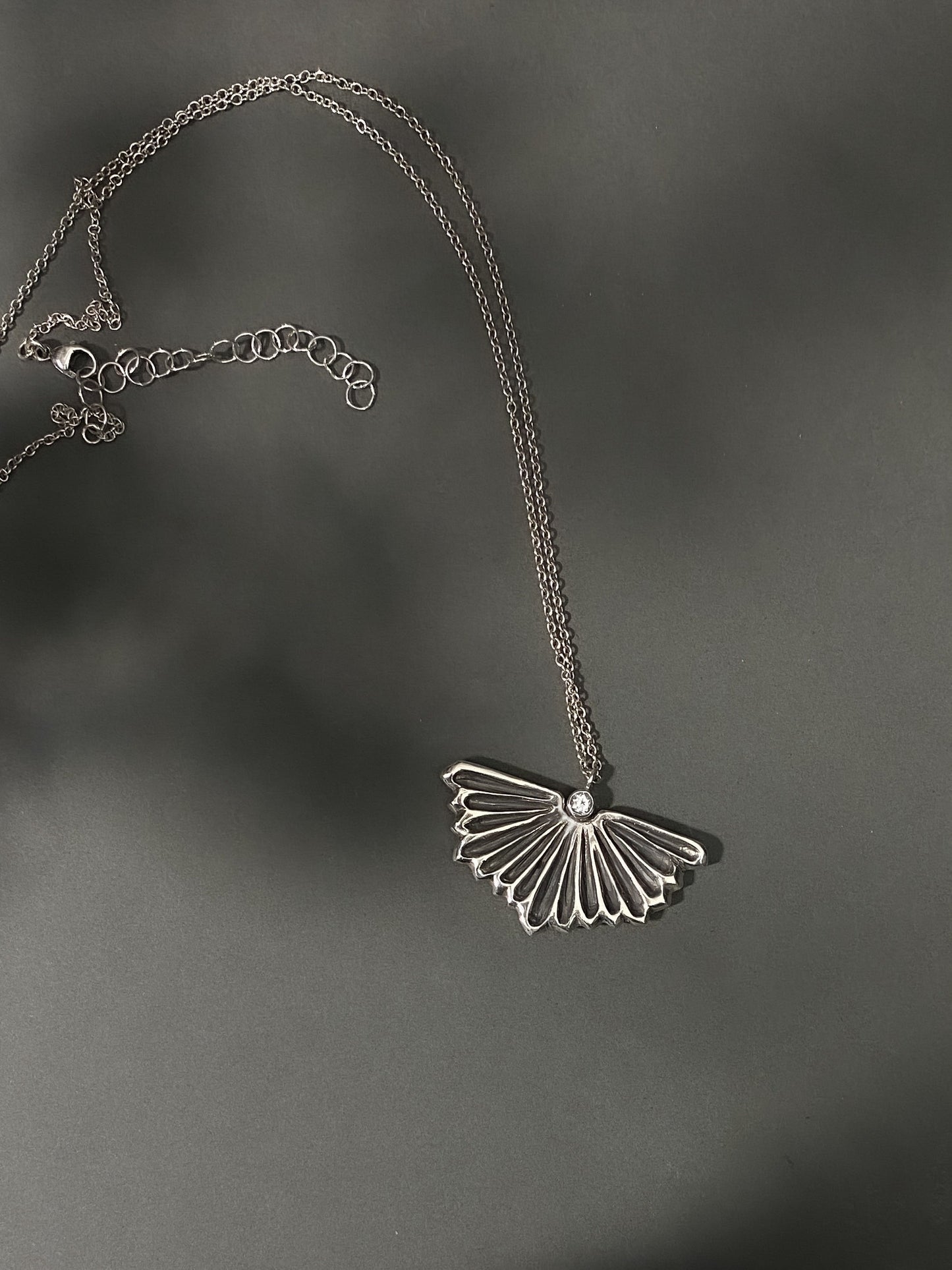 Gill Print Necklace in Sterling Silver