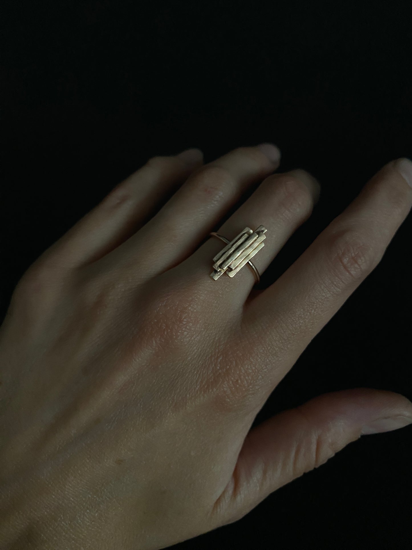 Stalactite Ring in Bronze