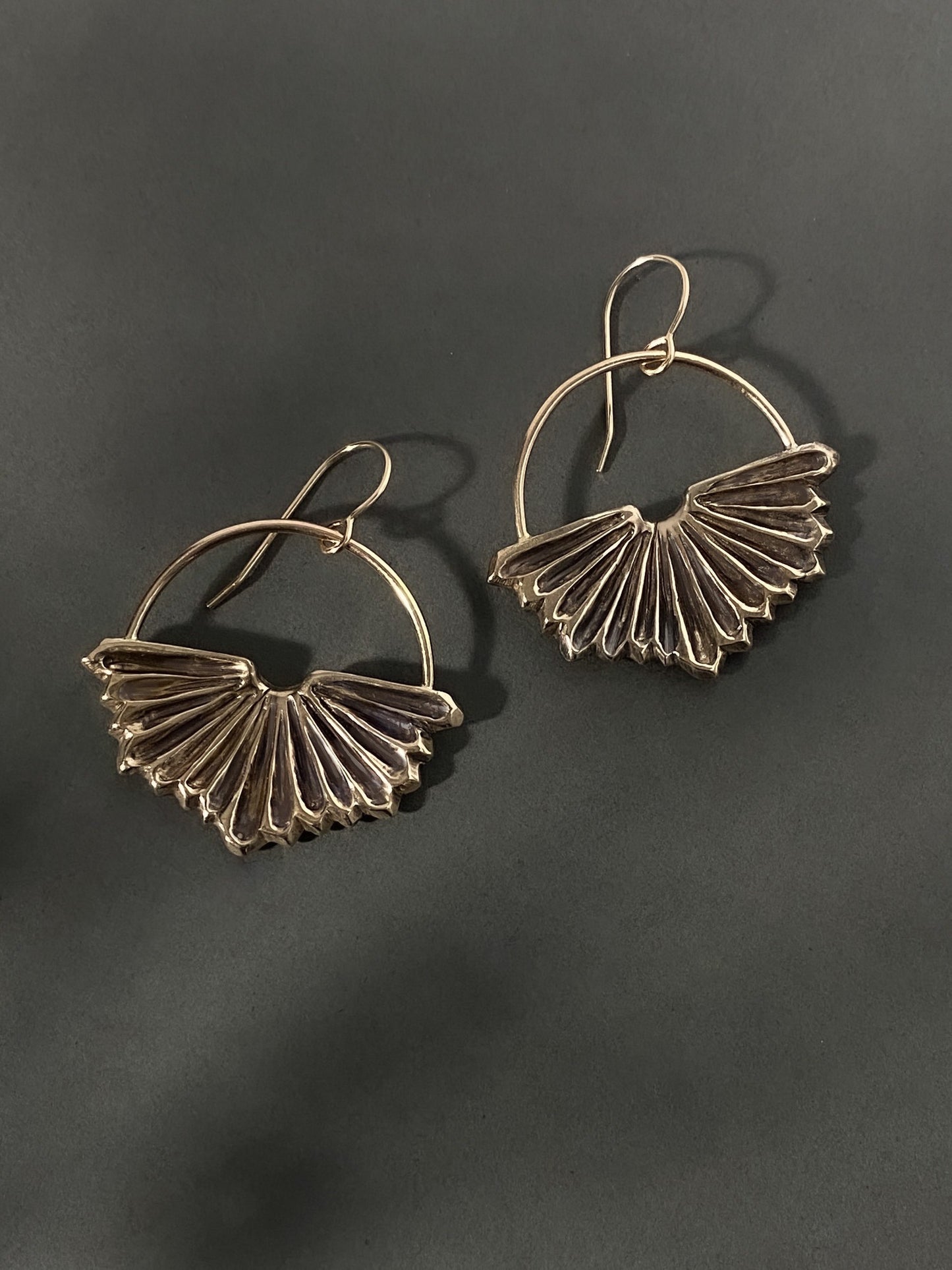 Gill Print Earrings in Bronze