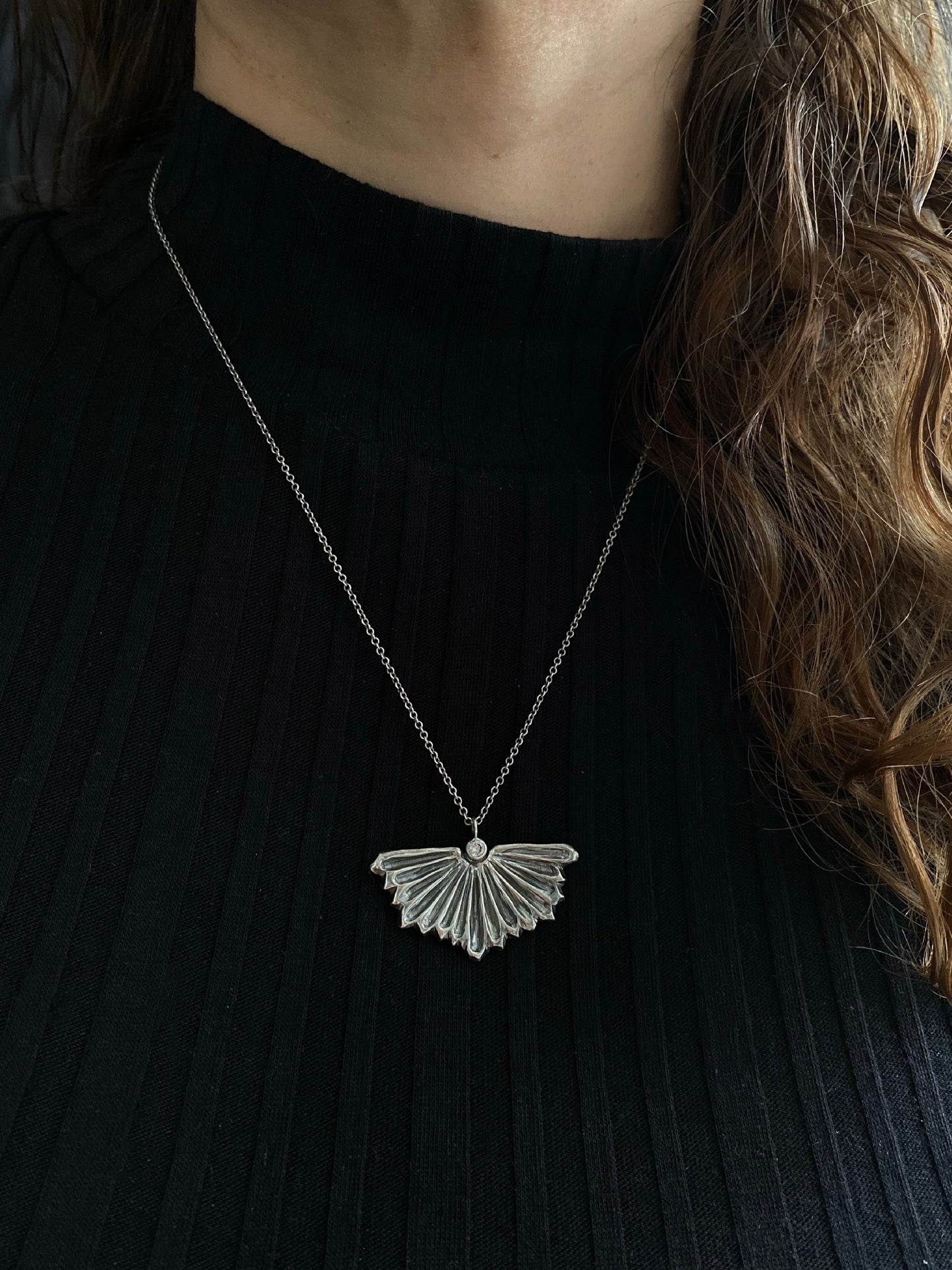 Gill Print Necklace in Sterling Silver
