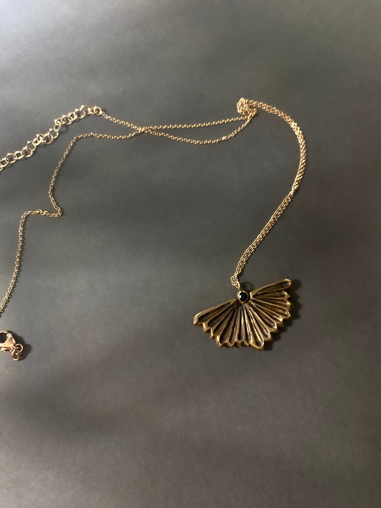 Gill Print Necklace in Bronze