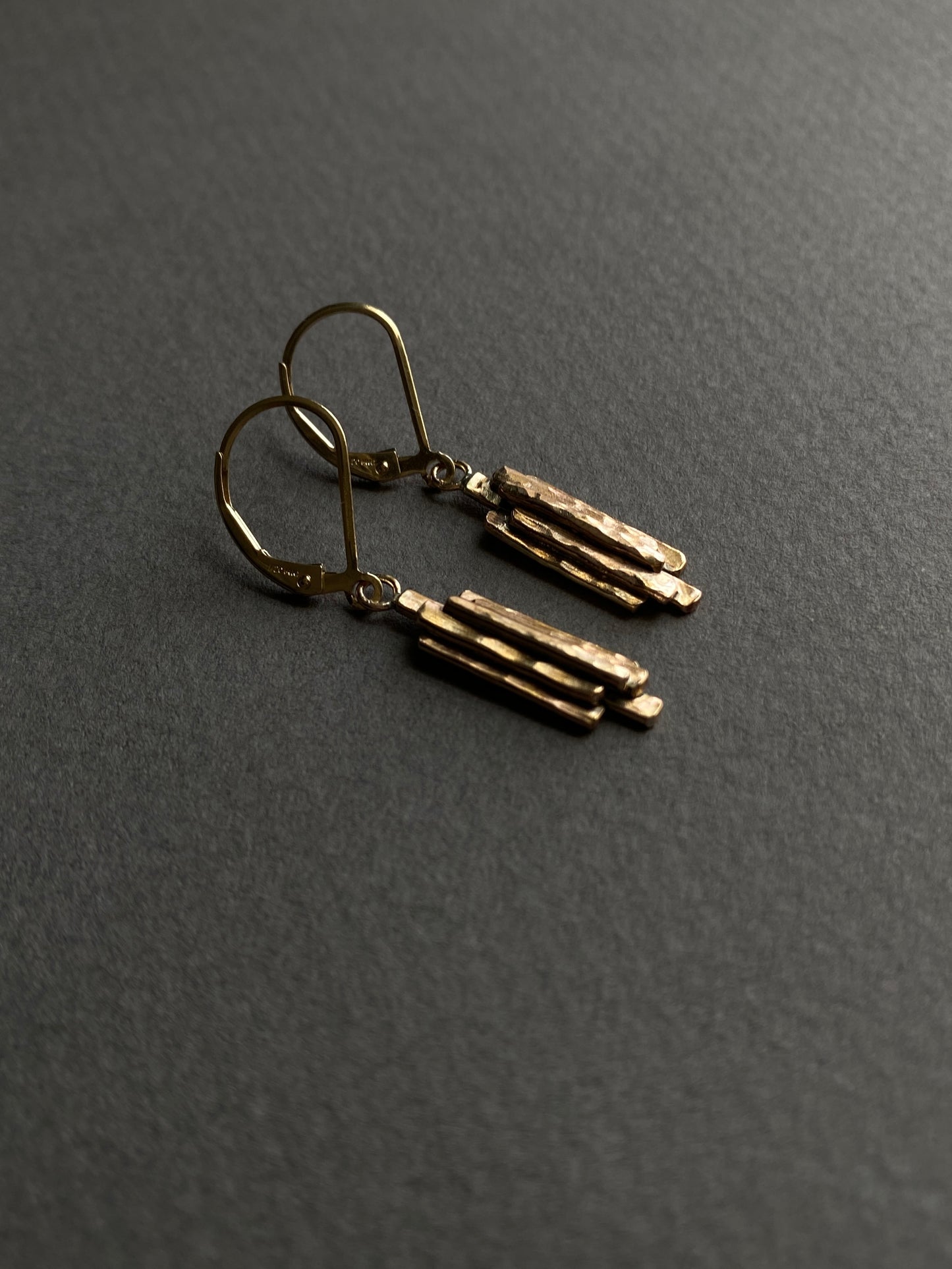 Mini Stalactite Earrings in Bronze