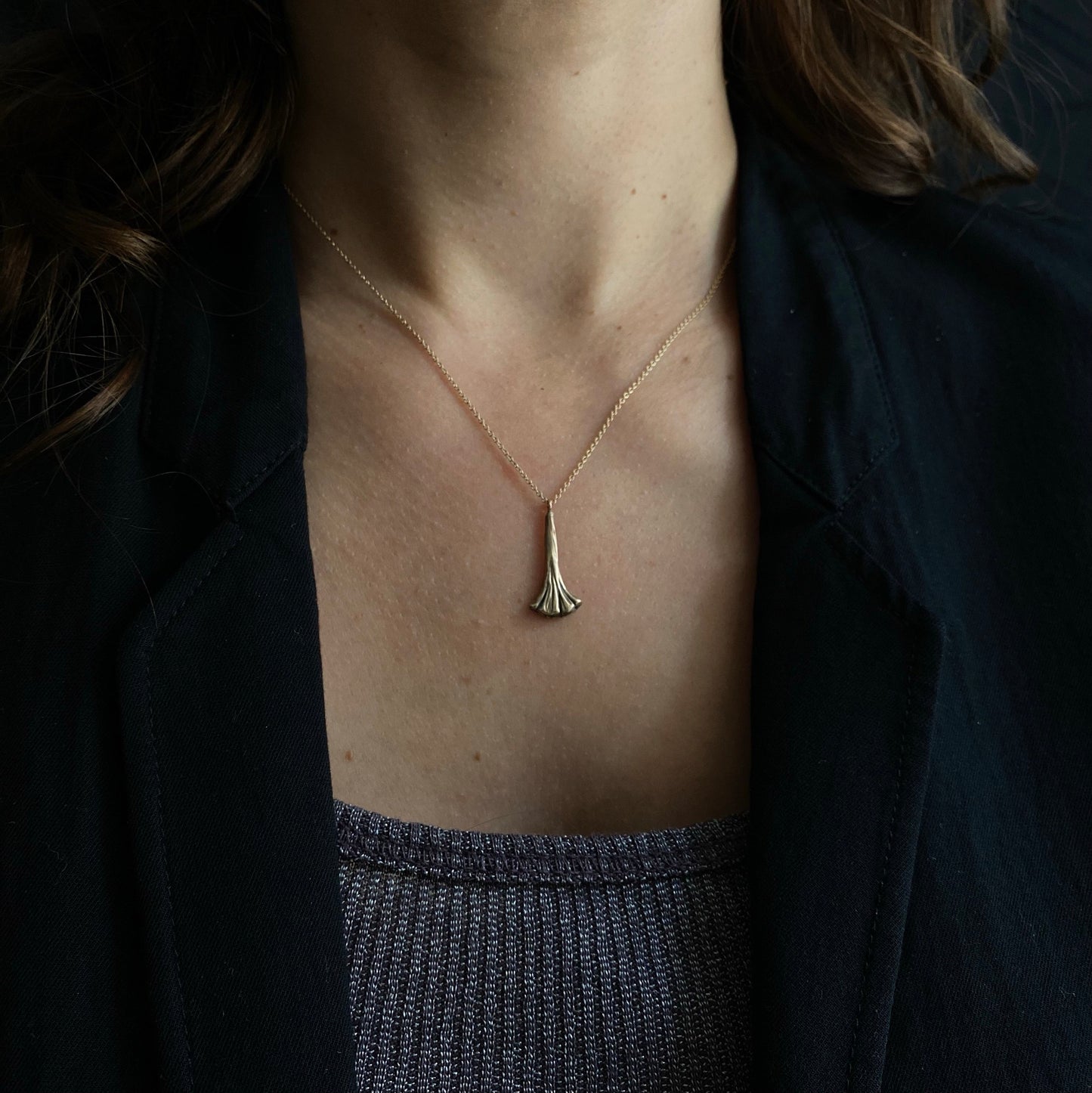 Chanterelle Necklace in Bronze