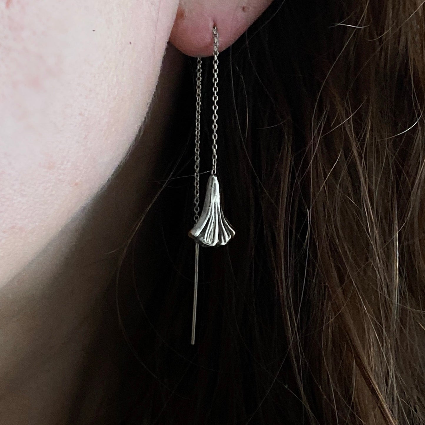 Chanterelle Threaders in Silver