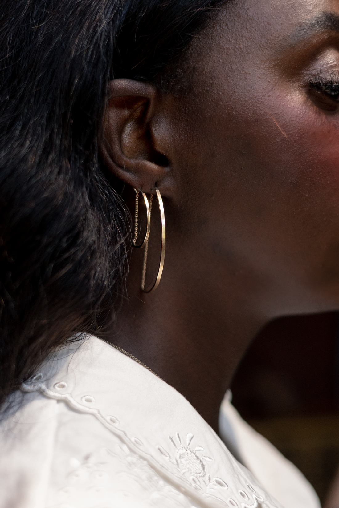 archer earrings in gold