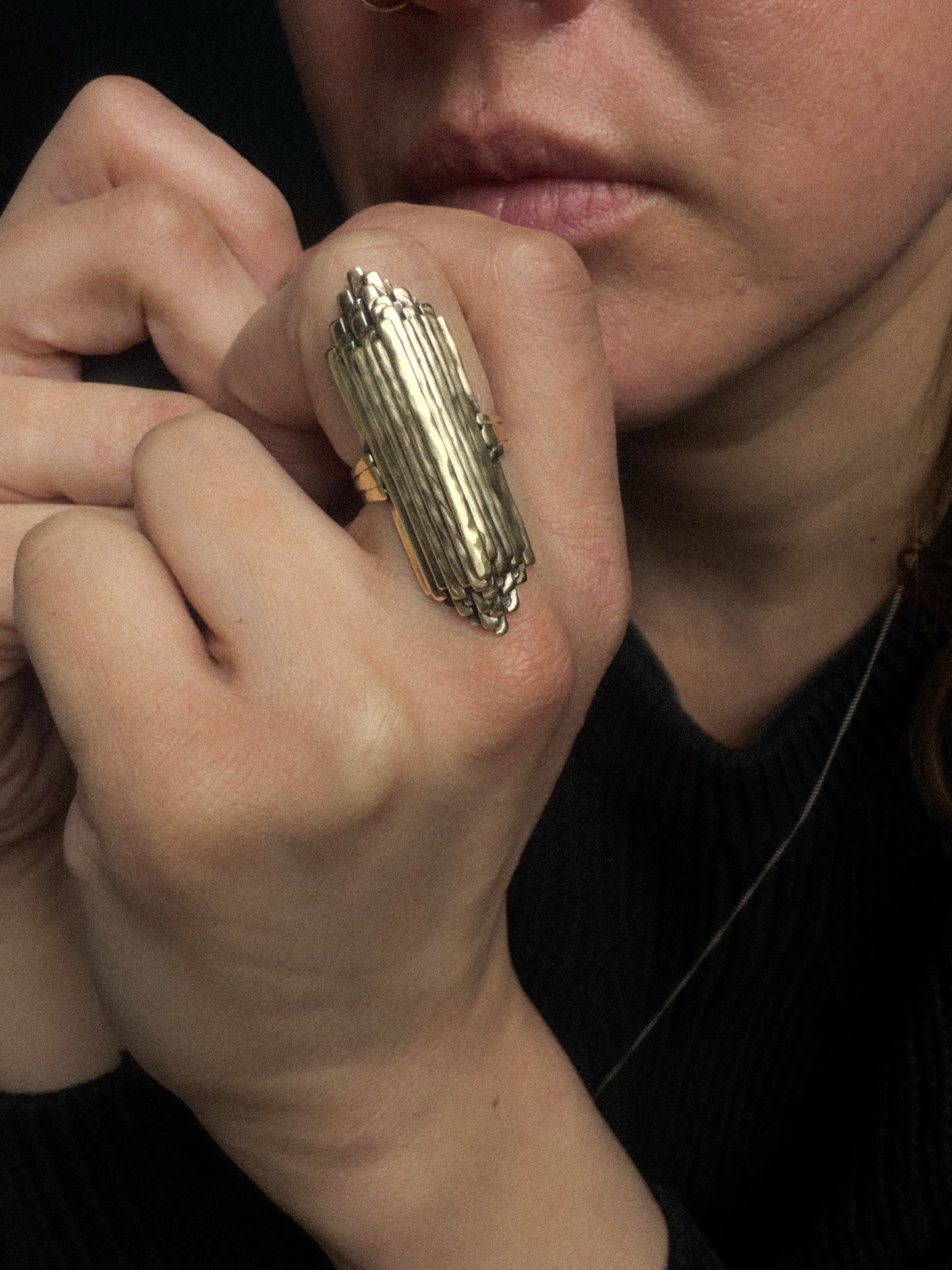 Stalactite Ring in Bronze (large)