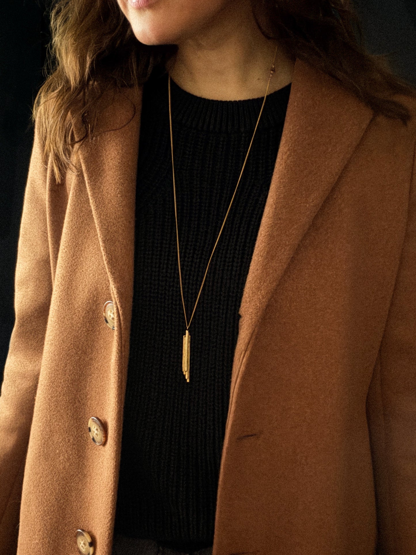 Stalactite Necklace in Bronze (long)