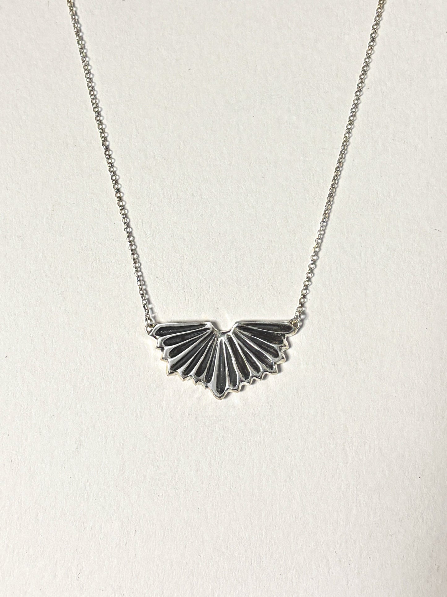 Gill Print Necklace in Silver