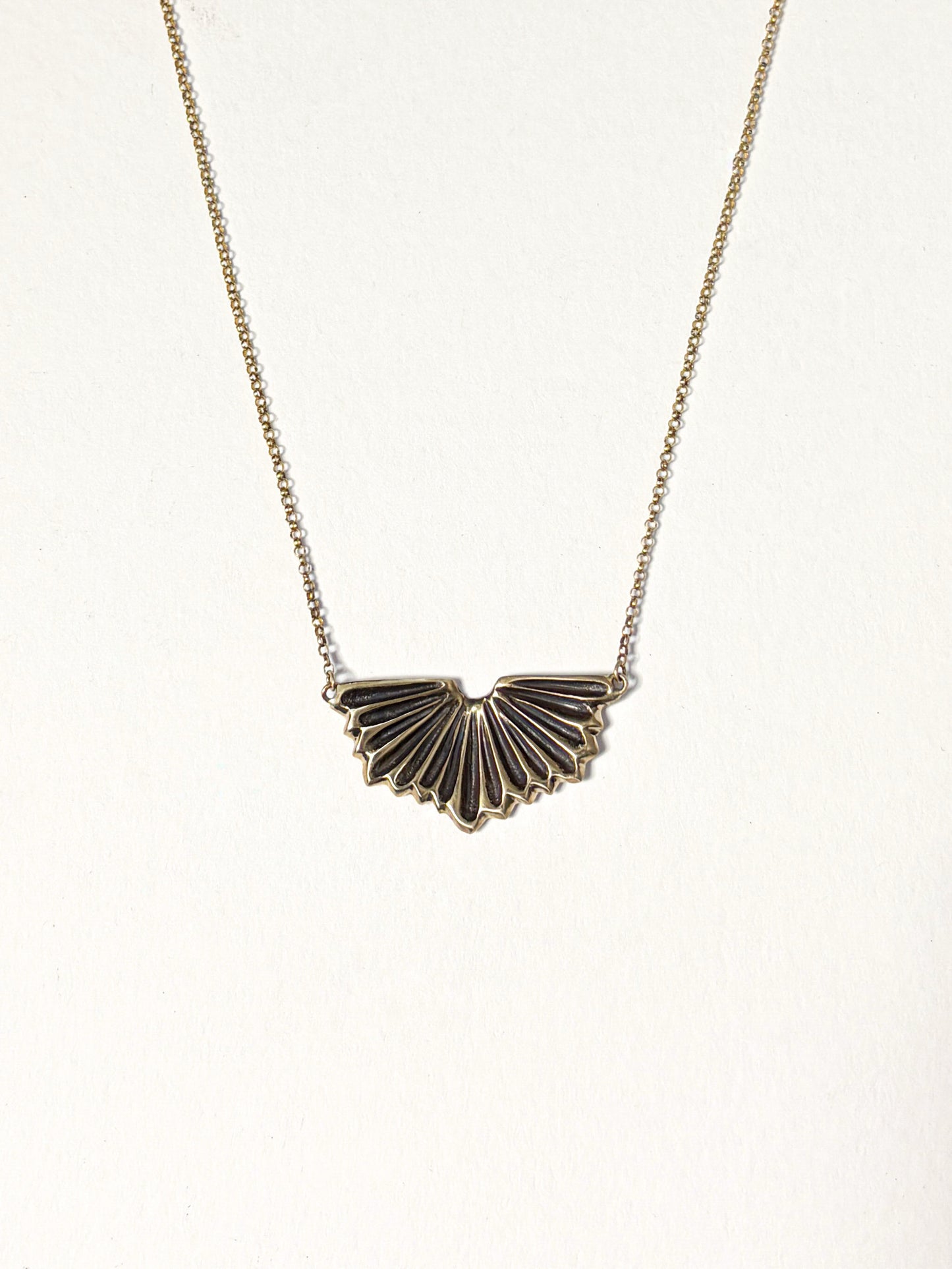 Gill Print Necklace in Bronze