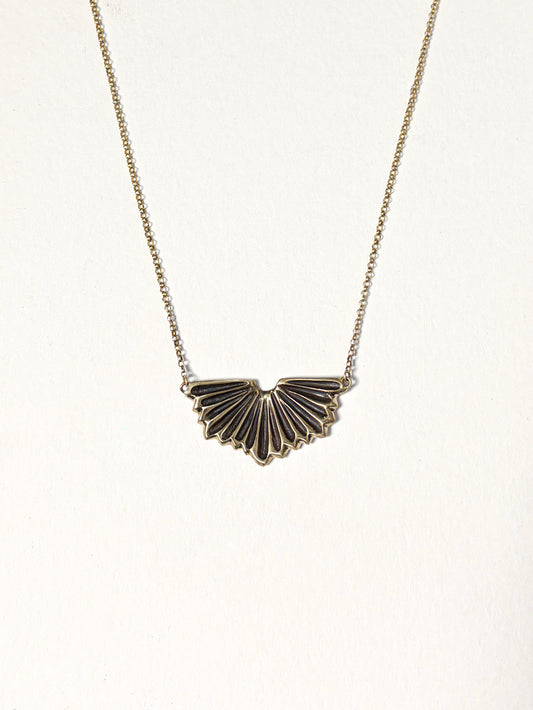 Gill Print Necklace in Bronze