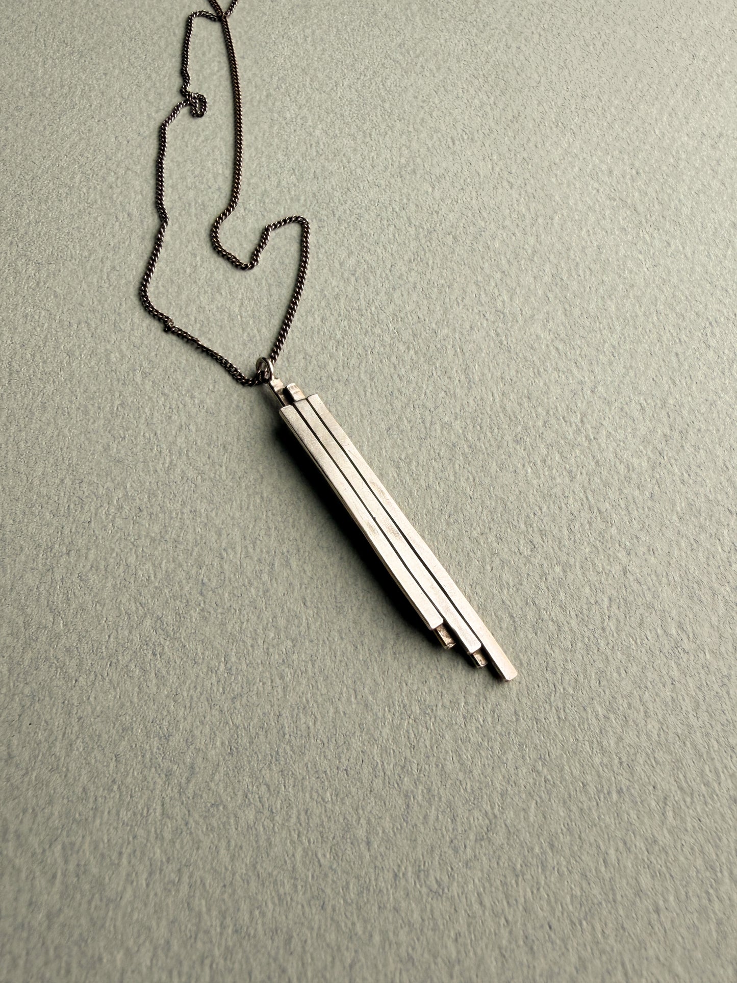 Stalactite Necklace in Silver (long)