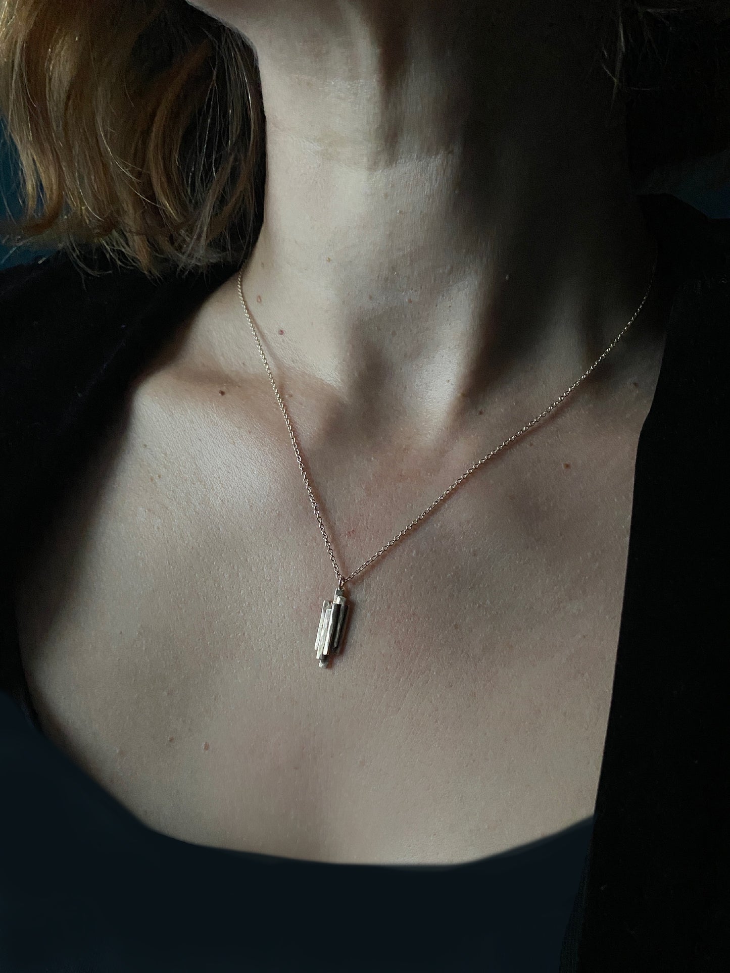 Small Stalactite Necklace in Silver