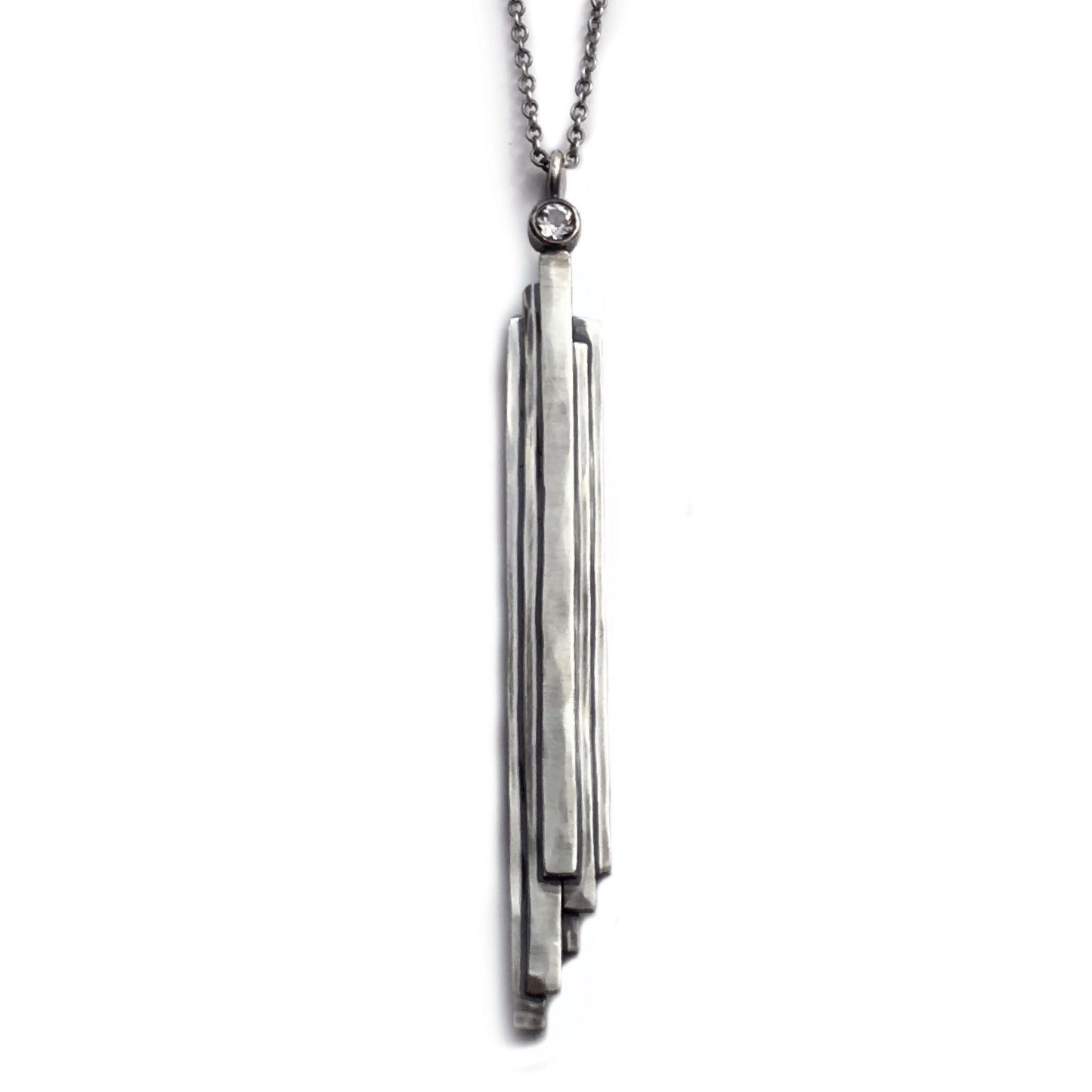 Stalactite Necklace with White Topaz