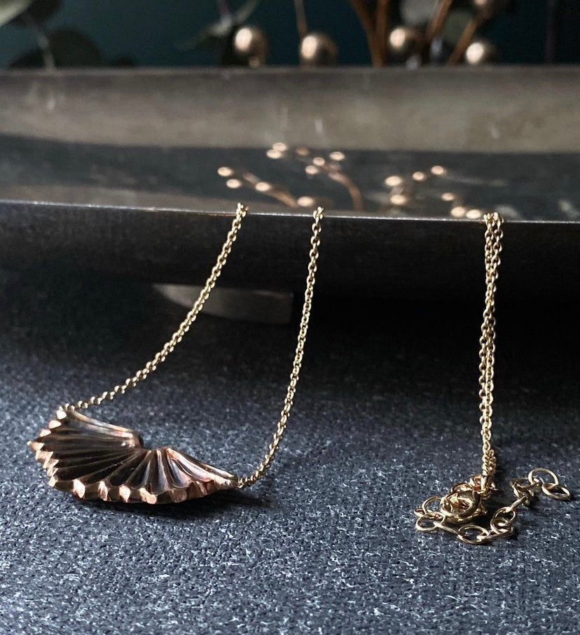 Gill Print Necklace in Bronze (no stone)